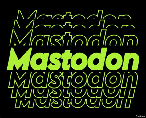 Mastodon Text Effect and Logo Design Social Network