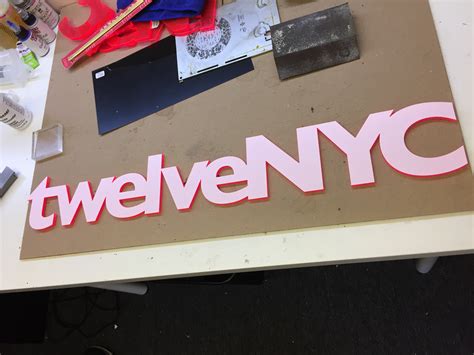 Custom laser cut florescent acrylic store signs • LaserCutZ - NYC ...