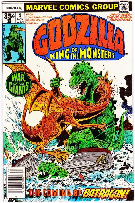 Godzilla #4 (1st Series) November 1977 Marvel Comics Grade NM | Marvel ...