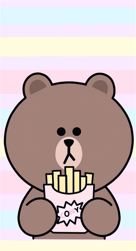 Cute teddy bear | Cute wallpapers, Kawaii wallpaper, Line friends