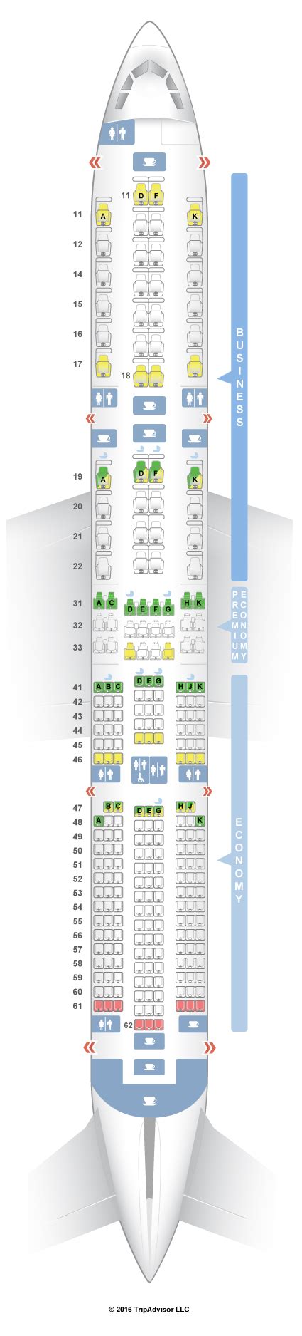 SeatGuru Seat Map Singapore Airlines Airbus A350-900 (359)