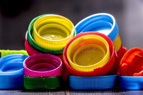 Composition with Colorful Plastic Bottle Caps Stock Image - Image of ...