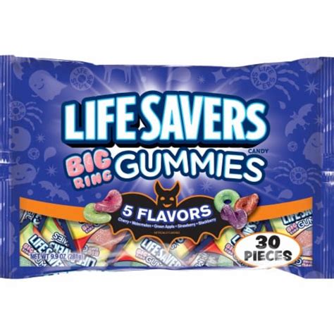 Life Savers 5 Flavors Big Ring Gummies Halloween Candy Bag, 30 ct - Kroger