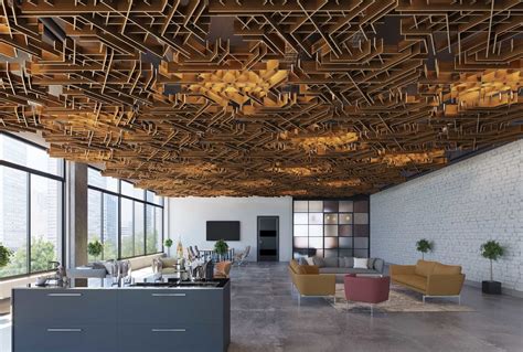 17 Ways to Bring Decorative Ceiling Panels Into Your Office Decor - Arktura