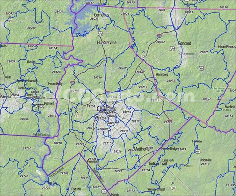 Zip Code Map Charlotte Nc - Zip Code Map