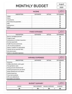 Income And Expense Sheet Printable