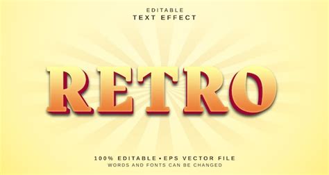 Premium Vector | Editable text style effect Retro text style theme