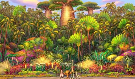 I've always liked the art style in Madagascar, especially the jungle ...