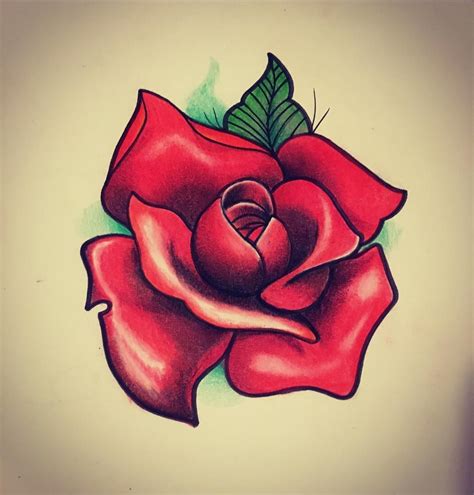 Rose Flower Drawing With Colour – Idalias Salon