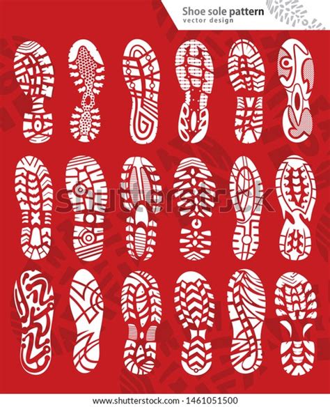 Shoe Sole Pattern Large Set Vector Stock Vector (Royalty Free ...