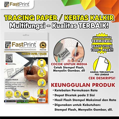 Jual Kertas Kalkir A4 Tracing Paper 73 Gram Transparan Putih Tebal ...