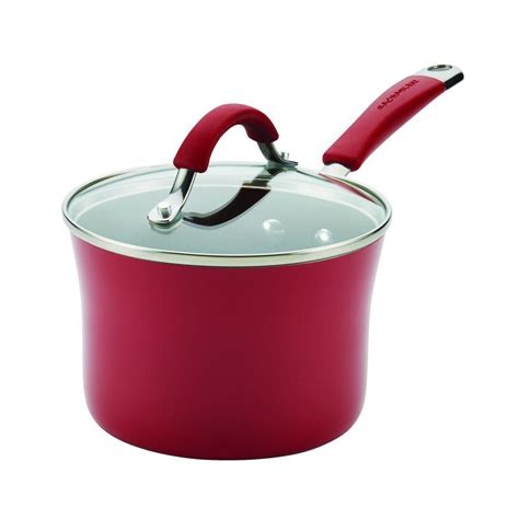 Rachael Ray Cucina 2 Qt. Hard Enamel Nonstick Saucepan with Lid-16801 ...