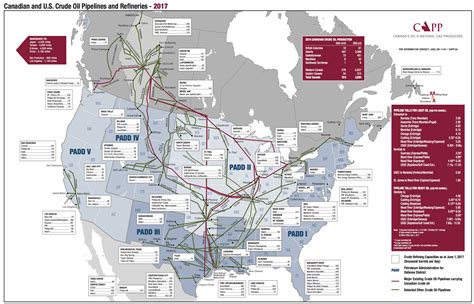 Canada-U.S. Crude Oil Pipelines and Refineries [2450x1572] : r/MapPorn