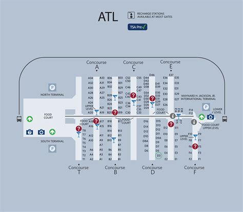 Hartsfield Jackson Atlanta International Airport | Airport map, Atlanta ...