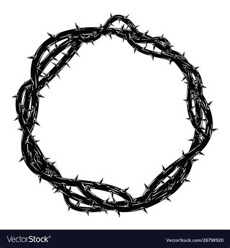 a black and white image of a crown of thorns