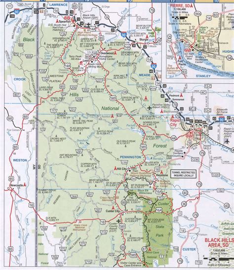 Detailed Map Of Black Hills