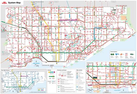 Toronto bus map - Ttc bus map Toronto (Canada)