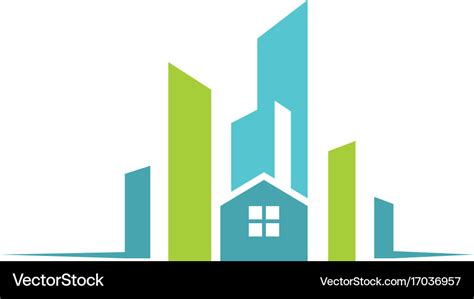 City building construction logo Royalty Free Vector Image