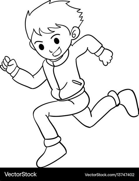 Collection of boy running character Royalty Free Vector