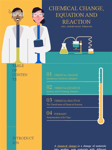 Chemical Change Equation Reaction | PDF | Chemical Reactions | Chemical ...