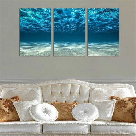 Ocean Poster Wall Art Sea Waves Artwork Large Print Underwater Beach ...