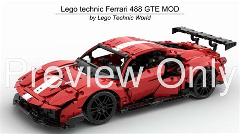 LEGO MOC Ferrari 488 GTE MOD instructions pack by Lego technic world ...