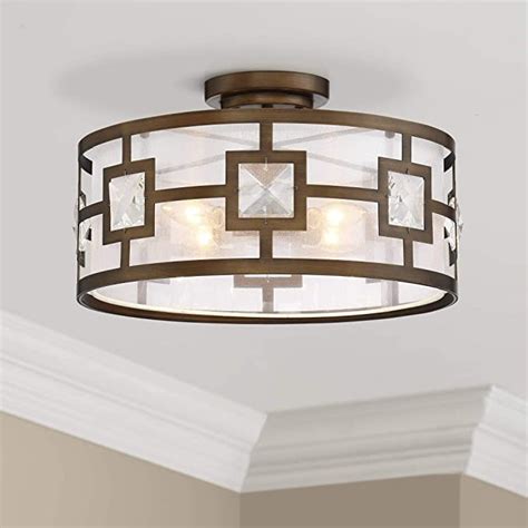 Possini Euro Design Deco Bling Modern Ceiling Light Semi-Flush Mount ...