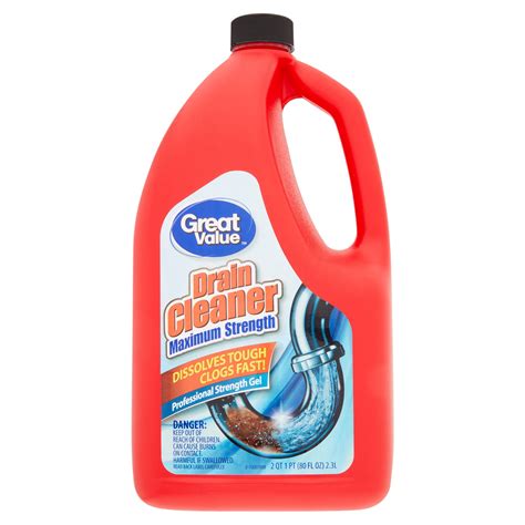 Great Value Professional Strength Drain Clog Remover Gel, 80 fl oz ...