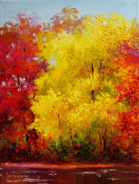 Yellow Fall Tree - SOLD | Fall tree painting, Autumn painting, Fall ...