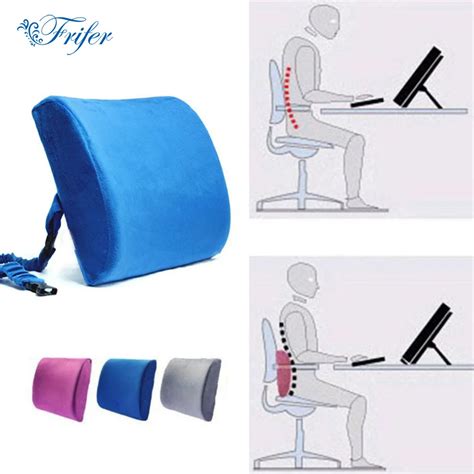 Ergonomic Memory Foam Pillows Car Office Chair Back Seat Cushion Double ...