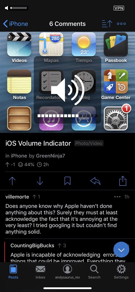 iOS Volume Indicator : r/iphone