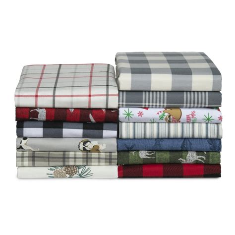 Mainstays Flannel Sheet Set Taupe Plaid Queen - Walmart.com - Walmart.com