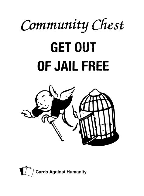 Printable Get Out Of Jail Free Card