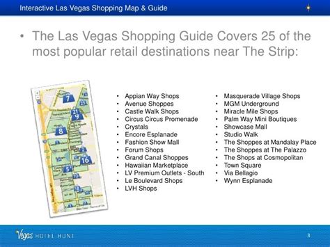 Las Vegas Shopping Map and Guide