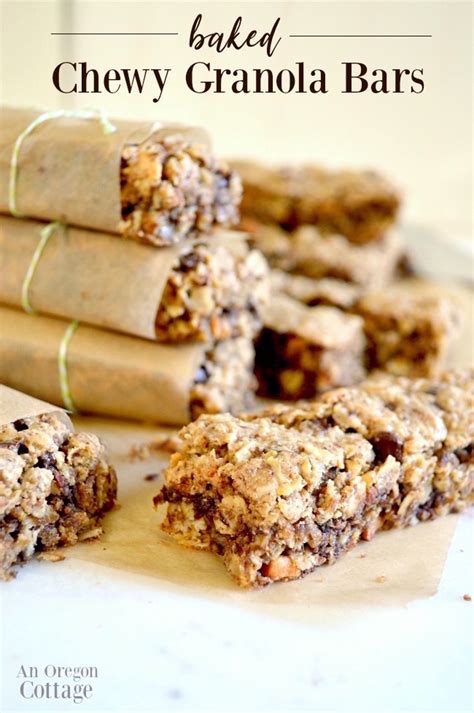 Easy Baked Chewy Granola Bars Recipe | An Oregon Cottage