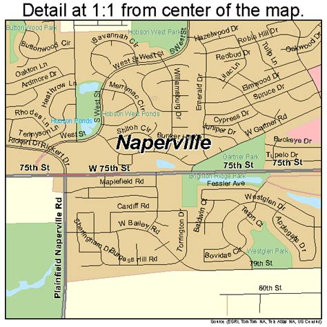 Naperville Illinois Street Map 1751622