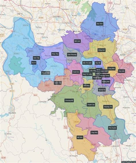 District Map of Ha Noi