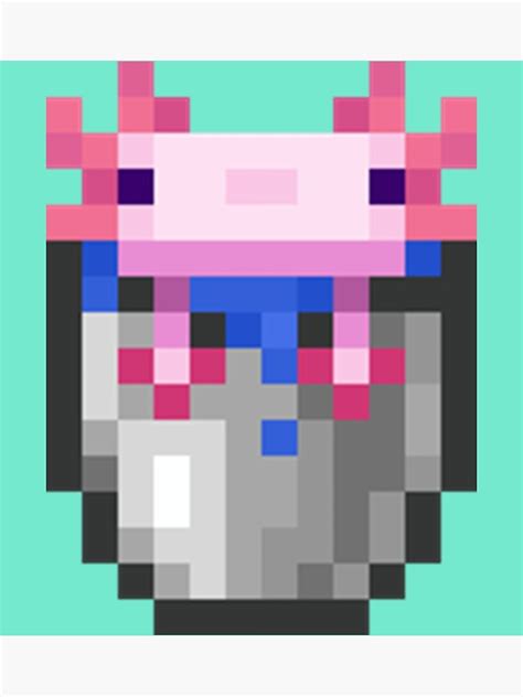 "Minecraft Bucket of Axolotl" Poster for Sale by boscioguidena | Redbubble