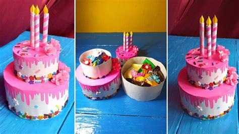 How to make paper cake box/ DIY paper gift box - YouTube