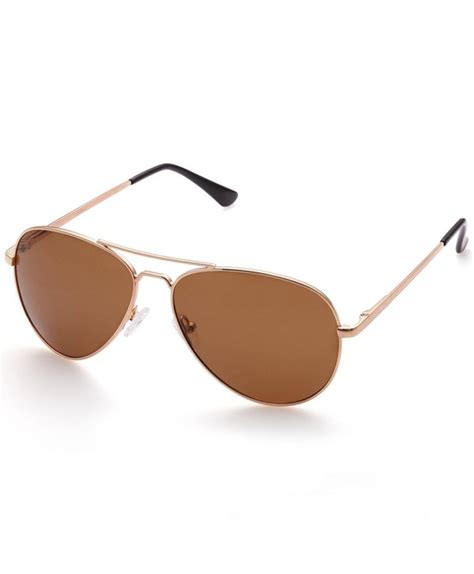 Polarized Aviator Sunglasses Women - Polarized Gold Frame Brown Lens ...