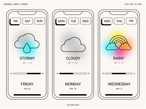 WEATHER APP MOCKUP by Kylinn Jimenez on Dribbble