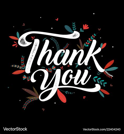 Thankyou typography poster celebration text Vector Image