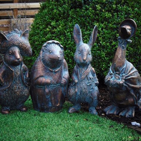 Beatrix Potter Garden Statuepeter Rabbitmrs - Etsy