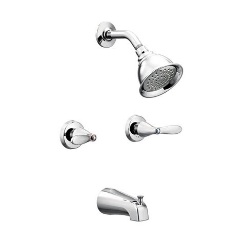 Moen Adler Two Handle Chrome Tub and Shower Faucet - Walmart.com ...