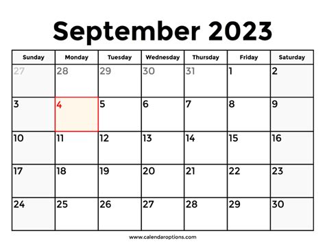 September 2023 Calendar With Holidays Usa - Get Calendar 2023 Update