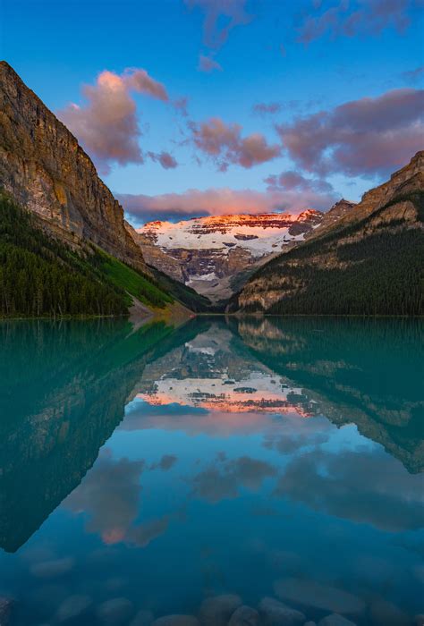 Sunrise at Lake Louise Banff National Park [4841 x 7158]. Be gentle ...