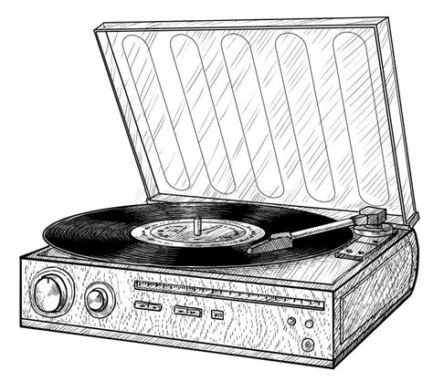 Vinyl Drawing : Hand-drawn Vector Drawing Of A Vinyl Record And Cover ...