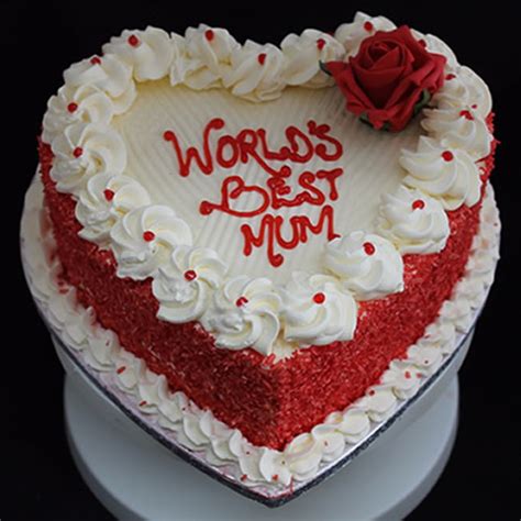 Send Heart shape red velvet cake for mother's day Online | Free ...