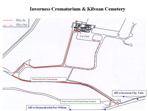 Inverness Crematorium Map