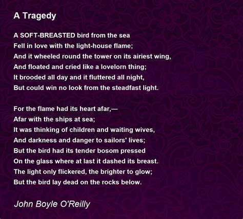 A Tragedy - A Tragedy Poem by John Boyle O'Reilly